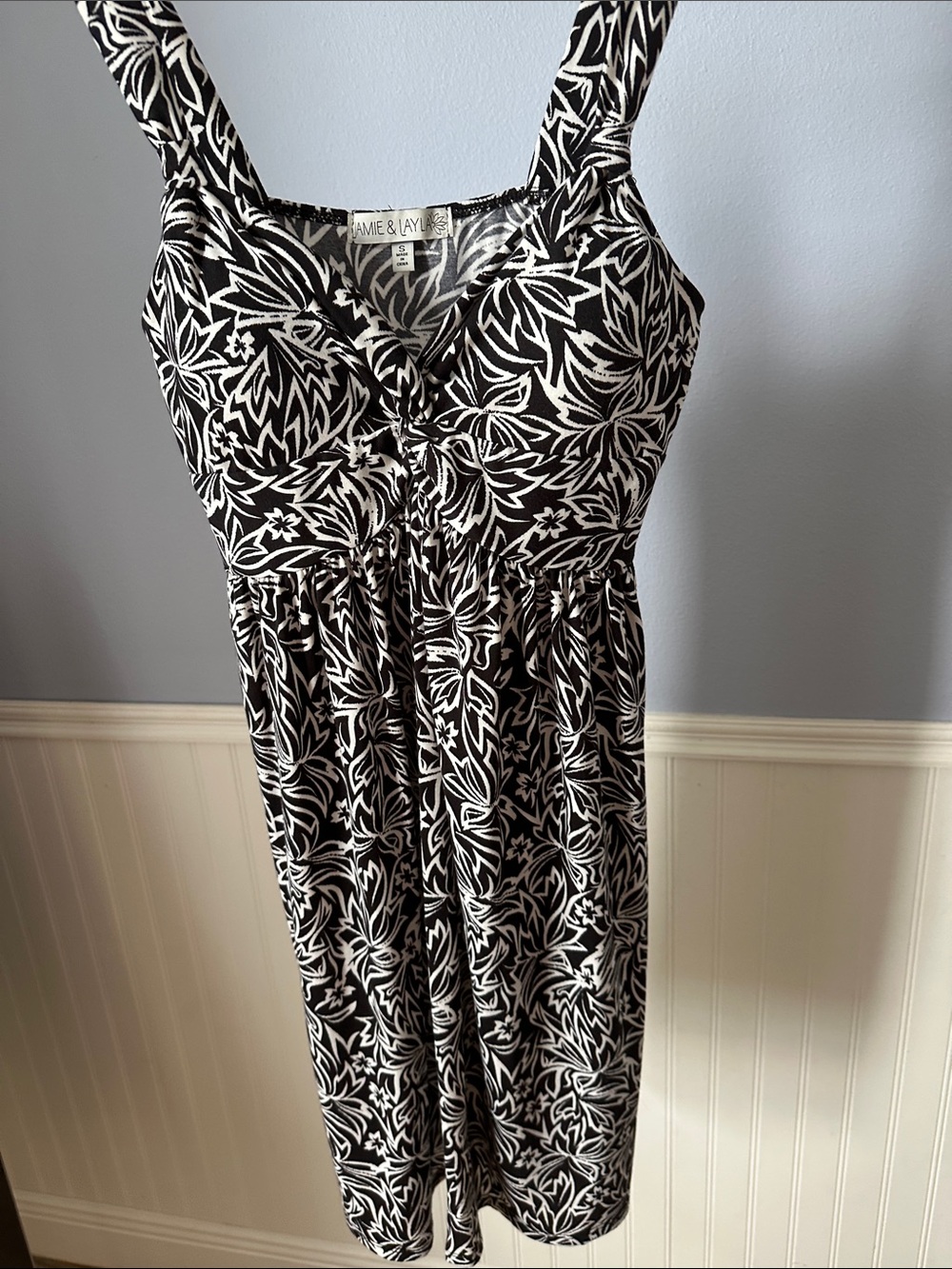 Jamie's & Taylor Black and White Floral Mini Dress